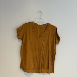 Urban Daisy Casual V-Neck Tan Bohemian Top